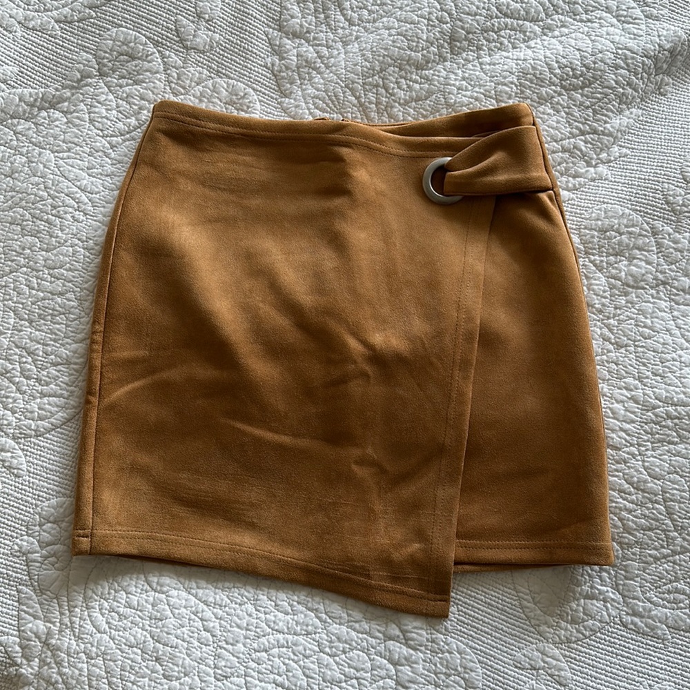 Small Faux Suede Miniskirt